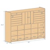image:imageAngeles Value Line MultiSection Storage 48 L x 36 H Kids Storage Organizer Playroom Essentials for Classroom Nursery Montessori School Natural