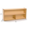 image:imageAngeles Value Line Toddler 2Shelf Storage 48L x 23H Kids Storage Organizer Kids Bookshelf for Classroom Playroom Nursery Montessori School Natural23 Tall Shelf