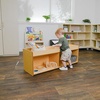 image:imageAngeles Value Line Toddler Storage with Mirror Back 48 L x 17 H Kids Storage Organizer Playroom Essentials for Classroom Nursery Montessori School Natural