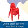 image:imageAngeles Value Stack 11 Child Chair Shamrock Green 4 Pack Stackable Ergonomic Seating Solution for Classrooms and HomeschoolsCandy Apple Red