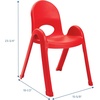 image:imageAngeles Value Stack 11 Child Chair Shamrock Green 4 Pack Stackable Ergonomic Seating Solution for Classrooms and HomeschoolsCandy Apple Red