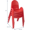 image:imageAngeles Value Stack 11 Child Chair Shamrock Green 4 Pack Stackable Ergonomic Seating Solution for Classrooms and HomeschoolsCandy Apple Red