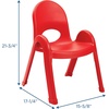 image:imageAngeles Value Stack 11 Child Chair Shamrock Green 4 Pack Stackable Ergonomic Seating Solution for Classrooms and HomeschoolsCandy Apple Red