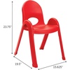 image:imageAngeles Value Stack 11 Child Chair Shamrock Green 4 Pack Stackable Ergonomic Seating Solution for Classrooms and HomeschoolsCandy Apple Red