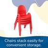 image:imageAngeles Value Stack 11 Child Chair Shamrock Green 4 Pack Stackable Ergonomic Seating Solution for Classrooms and HomeschoolsCandy Apple Red