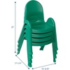 image:imageAngeles Value Stack 11 Child Chair Shamrock Green 4 Pack Stackable Ergonomic Seating Solution for Classrooms and HomeschoolsShamrock Green