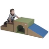 image:imageChildrens Factory  CF805172 3 Piece Over and Under Tunnel Climber Indoor Toddler and Baby Climbing Toy Soft Play Climber Toddler TunnelWoodland