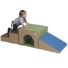 image:imageChildrens Factory  CF805172 3 Piece Over and Under Tunnel Climber Indoor Toddler and Baby Climbing Toy Soft Play Climber Toddler TunnelWoodland