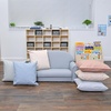image:imageChildrens Factory 17 Puffy Pillows Toddler Classroom Pillows for Preschool or Daycare Durable StainResistant Vegan Leather Tranquility 6 PackElemets