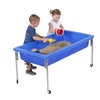 image:imageChildrens Factory 24 Large Sensory Table Sandbox with Lid Water Table for Kids Blue  Sandbox with Locking Casters for Indoor or Outdoor Use RustResistant Sensory Bin for Classrooms Preschools and Daycares24