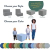 image:imageChildrens Factory 3in1 FlexCube Kids Chair Foot Stool Yellow  Modular Playroom Seating Easy to Clean WaterResistant PU Leather Surface High Density Foam Flexible Seating ClassroomSage