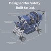 image:imageChildrens Factory 6 Passenger SureStop Folding Commercial ByeBye Stroller Reclining 6 Seat Buggy GreyBlue