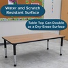 image:imageChildrens Factory AB6554PB As We Grow School Table 30x60 Adjustable Height 1622 H GrayBlue Kids Daycare Preschool or Classroom Study amp Activity TableOakblack