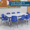 image:imageChildrens Factory AB6554PB As We Grow School Table 30x60 Adjustable Height 1622 H GrayBlue Kids Daycare Preschool or Classroom Study amp Activity TableBluegray