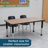 image:imageChildrens Factory AB6554PB As We Grow School Table 30x60 Adjustable Height 1622 H GrayBlue Kids Daycare Preschool or Classroom Study amp Activity TableOakblack