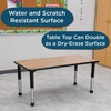 image:imageChildrens Factory AB6554PB As We Grow School Table 30x60 Adjustable Height 1622 H GrayBlue Kids Daycare Preschool or Classroom Study amp Activity TableOakblack