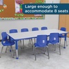 image:imageChildrens Factory AB6554PB As We Grow School Table 30x60 Adjustable Height 1622 H GrayBlue Kids Daycare Preschool or Classroom Study amp Activity TableBluegray