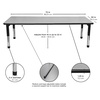 image:imageChildrens Factory AB6554PB As We Grow School Table 30x60 Adjustable Height 1622 H GrayBlue Kids Daycare Preschool or Classroom Study amp Activity TableBluegray