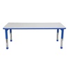 image:imageChildrens Factory AB6554PB As We Grow School Table 30x60 Adjustable Height 1622 H GrayBlue Kids Daycare Preschool or Classroom Study amp Activity TableBluegray