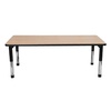 image:imageChildrens Factory AB6554PB As We Grow School Table 30x60 Adjustable Height 1622 H GrayBlue Kids Daycare Preschool or Classroom Study amp Activity TableOakblack