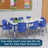 image:imageChildrens Factory AB6554PB As We Grow School Table 30x60 Adjustable Height 1622 H GrayBlue Kids Daycare Preschool or Classroom Study amp Activity TableBluegray