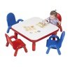 image:imageChildrens Factory AB74112PR5 Baseline 30 Sq Kids Table and Chairs Set HomeschoolPlayroom Toddler Furniture Activity Table for DaycareClassroom Learning Red
