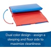 image:imageChildrens Factory Angels 2 Thick Toddler Nap Mat RedBlue 4 Section Waterproof Sleeping Mat for use in Preschools and Daycares  Comfortable 4Section Sleep Mat FoamFilled Kids Mat WaterResistant Folding Nap Mats for Daycare and Preschool