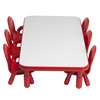 image:imageChildrens Factory BaseLine Toddler Table amp 6 Chairs Set Daycare Seating for Toddlers Toddler Desk amp Chairs Red  Includes Toddler Table and 6 Stackable Baseline Kids Chairs Durable Flexible Seating Classroom Furniture60L x 30W x 12H