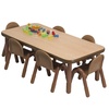 image:imageChildrens Factory Baseline Preschool 30 Square Table amp Chair Set  Natural Wood60L x 30W x 20H