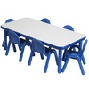 image:imageChildrens Factory Baseline Preschool 60 x 30 Rectangular Table amp Chair Set  Solid Blue  AB74620PB60L x 30W x 20H
