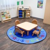image:imageChildrens Factory Baseline Toddler Square Table and Chairs Set Natural Wood  Includes One 30 12 High Square Table and Four 5 High Chairs  Durable Lightweight Easy to Move