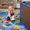 image:imageChildrens Factory Big Screen PlayPanel Kids Room Divider Classroom Privacy Screen Sky Blue  WaterResistant Vinyl Room Divider Panel Replacement Privacy Screen for Daycare or Preschool Cantilever Feet Not IncludedWalnut