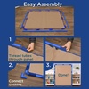 image:imageChildrens Factory Big Screen PlayPanel Kids Room Divider Classroom Privacy Screen Sky Blue  WaterResistant Vinyl Room Divider Panel Replacement Privacy Screen for Daycare or Preschool Cantilever Feet Not IncludedAlmond