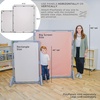 image:imageChildrens Factory Big Screen PlayPanel Kids Room Divider Classroom Privacy Screen Sky Blue  WaterResistant Vinyl Room Divider Panel Replacement Privacy Screen for Daycare or Preschool Cantilever Feet Not IncludedGlacier Gray