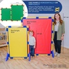 image:imageChildrens Factory Big Screen PlayPanel Kids Room Divider Classroom Privacy Screen Sky Blue  WaterResistant Vinyl Room Divider Panel Replacement Privacy Screen for Daycare or Preschool Cantilever Feet Not IncludedGreen