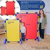 image:imageChildrens Factory Big Screen PlayPanel Kids Room Divider Classroom Privacy Screen Sky Blue  WaterResistant Vinyl Room Divider Panel Replacement Privacy Screen for Daycare or Preschool Cantilever Feet Not IncludedRed