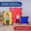 image:imageChildrens Factory Big Screen PlayPanel Kids Room Divider Classroom Privacy Screen Sky Blue  WaterResistant Vinyl Room Divider Panel Replacement Privacy Screen for Daycare or Preschool Cantilever Feet Not IncludedSky Blue