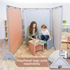 image:imageChildrens Factory Big Screen PlayPanel Kids Room Divider Classroom Privacy Screen Sky Blue  WaterResistant Vinyl Room Divider Panel Replacement Privacy Screen for Daycare or Preschool Cantilever Feet Not IncludedSand