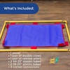 image:imageChildrens Factory Big Screen PlayPanel Kids Room Divider Classroom Privacy Screen Sky Blue  WaterResistant Vinyl Room Divider Panel Replacement Privacy Screen for Daycare or Preschool Cantilever Feet Not IncludedBlue