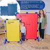 image:imageChildrens Factory Big Screen PlayPanel Kids Room Divider Classroom Privacy Screen Sky Blue  WaterResistant Vinyl Room Divider Panel Replacement Privacy Screen for Daycare or Preschool Cantilever Feet Not IncludedDeep Water