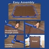 image:imageChildrens Factory Big Screen PlayPanel Kids Room Divider Classroom Privacy Screen Sky Blue  WaterResistant Vinyl Room Divider Panel Replacement Privacy Screen for Daycare or Preschool Cantilever Feet Not IncludedWalnut