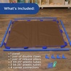 image:imageChildrens Factory Big Screen PlayPanel Kids Room Divider Classroom Privacy Screen Sky Blue  WaterResistant Vinyl Room Divider Panel Replacement Privacy Screen for Daycare or Preschool Cantilever Feet Not IncludedWalnut