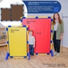 image:imageChildrens Factory Big Screen PlayPanel Kids Room Divider Classroom Privacy Screen Sky Blue  WaterResistant Vinyl Room Divider Panel Replacement Privacy Screen for Daycare or Preschool Cantilever Feet Not IncludedWalnut