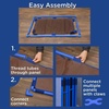 image:imageChildrens Factory Big Screen PlayPanel Kids Room Divider Classroom Privacy Screen Sky Blue  WaterResistant Vinyl Room Divider Panel Replacement Privacy Screen for Daycare or Preschool Cantilever Feet Not IncludedWalnut