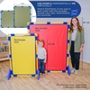 image:imageChildrens Factory Big Screen PlayPanel Kids Room Divider Classroom Privacy Screen Sky Blue  WaterResistant Vinyl Room Divider Panel Replacement Privacy Screen for Daycare or Preschool Cantilever Feet Not IncludedSage