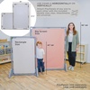 image:imageChildrens Factory Big Screen PlayPanel Kids Room Divider Classroom Privacy Screen Sky Blue  WaterResistant Vinyl Room Divider Panel Replacement Privacy Screen for Daycare or Preschool Cantilever Feet Not IncludedFog Blue