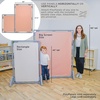 image:imageChildrens Factory Big Screen PlayPanel Kids Room Divider Classroom Privacy Screen Sky Blue  WaterResistant Vinyl Room Divider Panel Replacement Privacy Screen for Daycare or Preschool Cantilever Feet Not IncludedClay