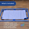 image:imageChildrens Factory Big Screen PlayPanel Kids Room Divider Classroom Privacy Screen Sky Blue  WaterResistant Vinyl Room Divider Panel Replacement Privacy Screen for Daycare or Preschool Cantilever Feet Not IncludedSky Blue