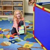 image:imageChildrens Factory Big Screen PlayPanel Kids Room Divider Classroom Privacy Screen Sky Blue  WaterResistant Vinyl Room Divider Panel Replacement Privacy Screen for Daycare or Preschool Cantilever Feet Not IncludedBlue