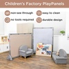 image:imageChildrens Factory Big Screen PlayPanel Kids Room Divider Classroom Privacy Screen Sky Blue  WaterResistant Vinyl Room Divider Panel Replacement Privacy Screen for Daycare or Preschool Cantilever Feet Not IncludedSand